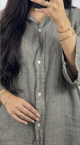Nora Linnen set taupe